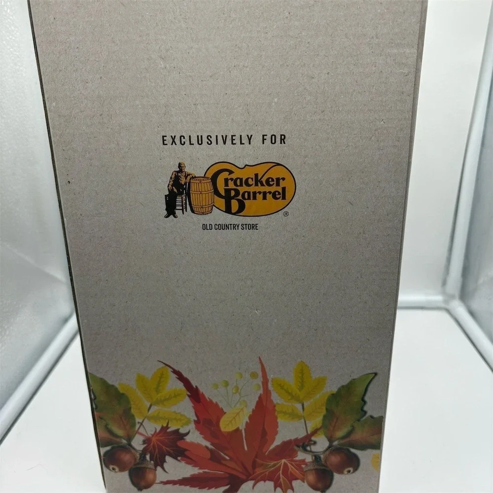 Cracker Barrel Squirrel Decorative Bowl Brown Woodland Fall Acorn w/ Box